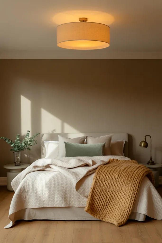 5. Drum Shade Ceiling Lights for Softness