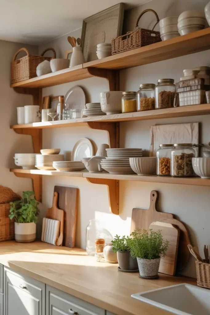 5. Open Shelving That Feels Lived In
