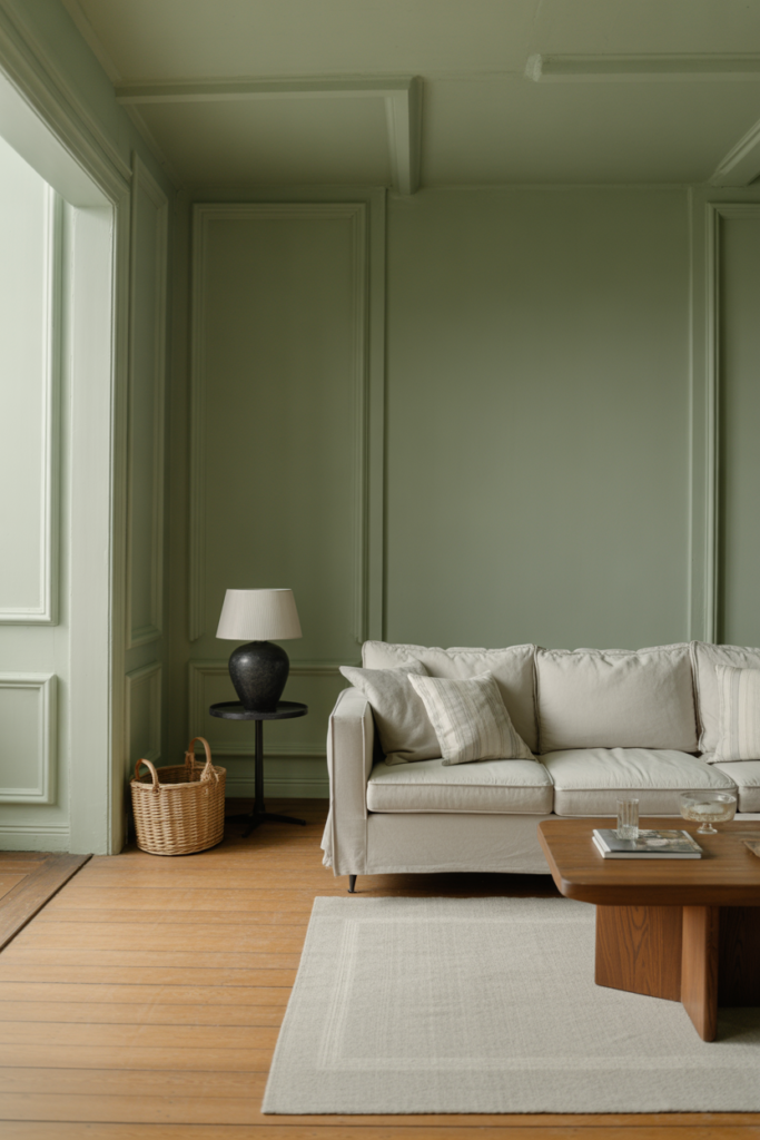 5 Pale Sage Green for Fresh and Peaceful Living Rooms