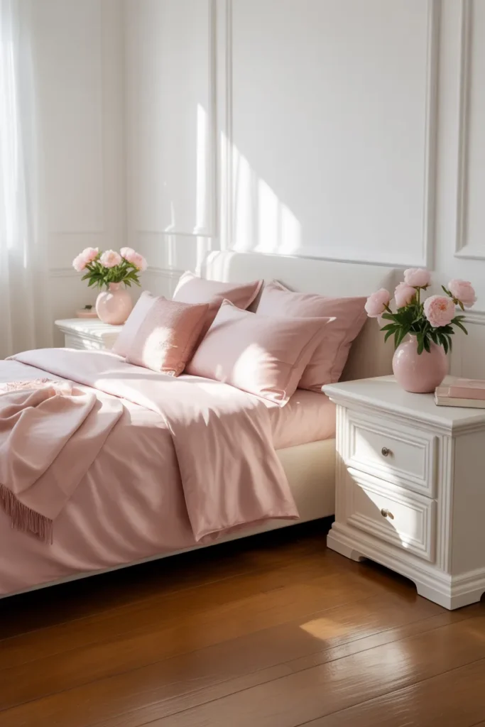 5. Rose Pink and White for a Light, Airy Feel