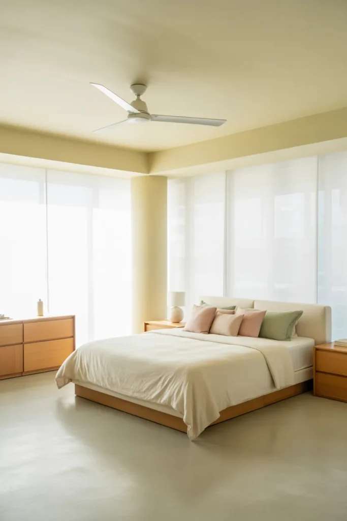 5. White Ceiling Fan for Brightness