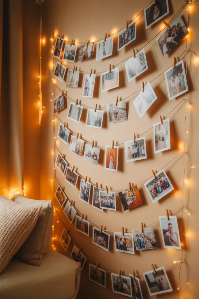 6. Highlight Photos or Memory Walls with Personal Glow