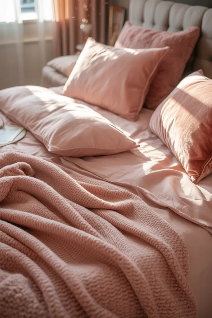 6. Layered Rose Pink Textures for Depth