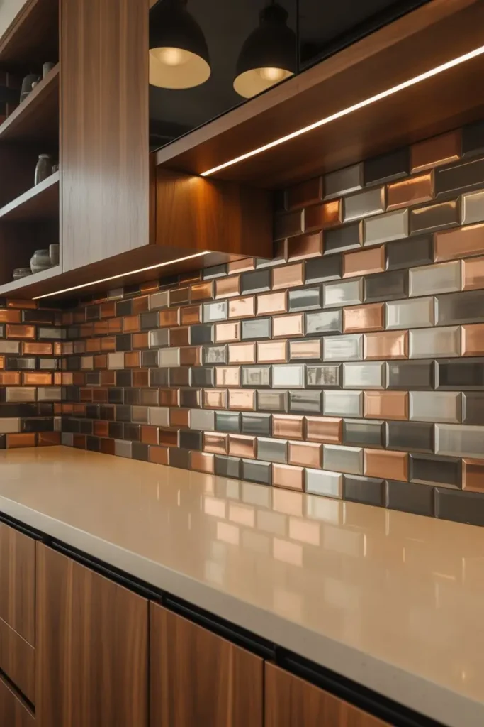 6. Metallic Backsplash Ideas