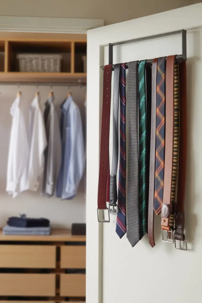6. Over-the-Door Rack for Belts and Ties