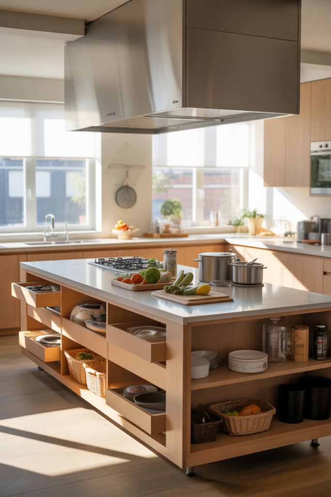 6. Wheelchair Friendly Kitchen Islands With Knee Space