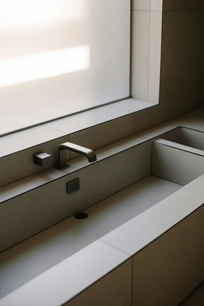 7. Built In Tub Faucets for a Calm Finish