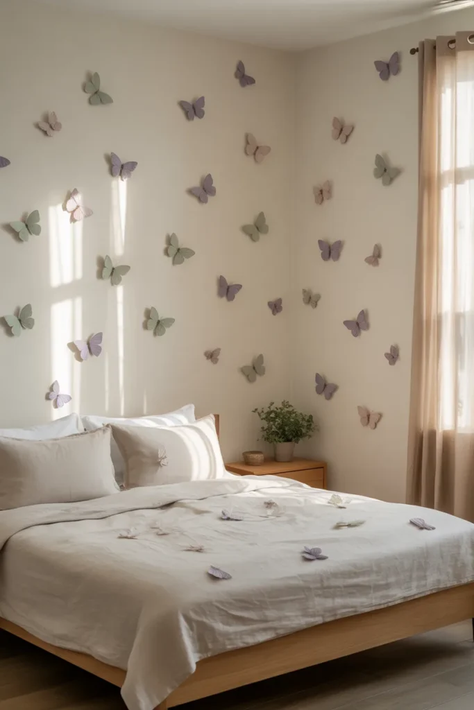 7. Butterfly Wall Decor for Small Bedrooms