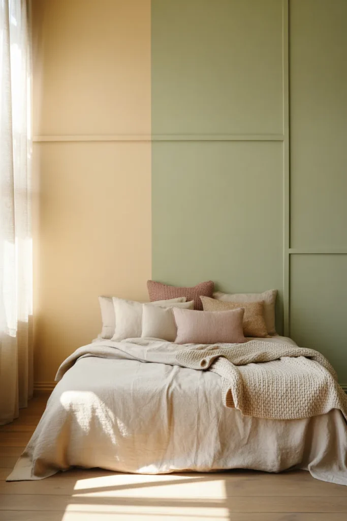 7. Half-Painted Walls for Visual Balance