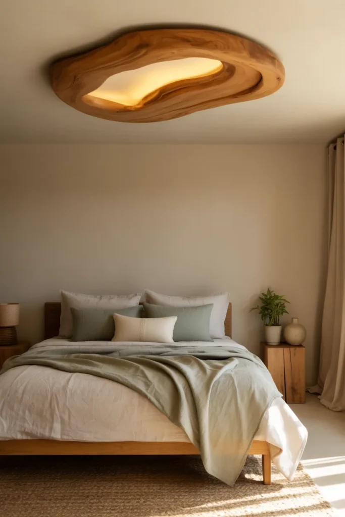 7. Wooden Ceiling Lights for Natural Warmth