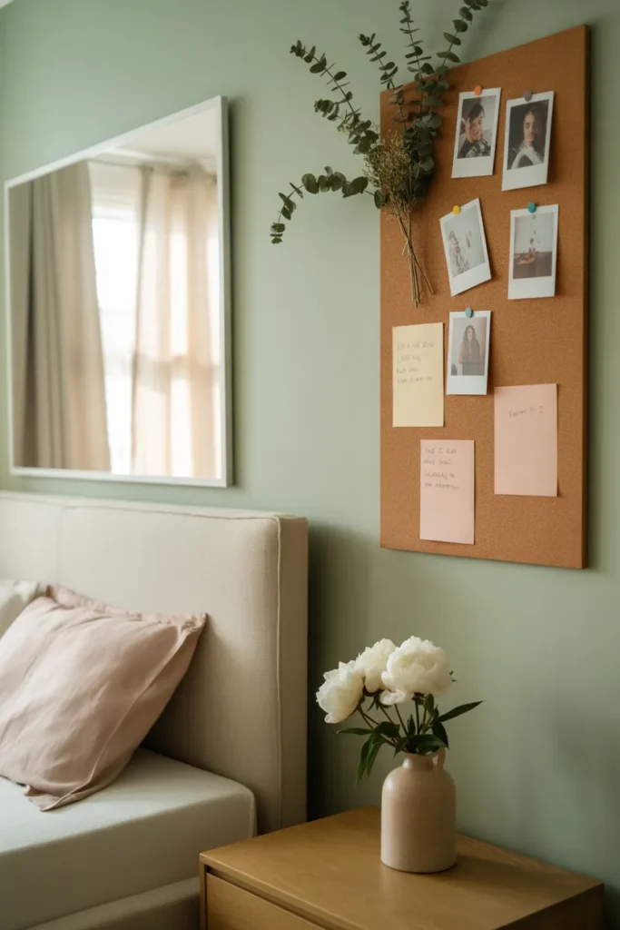8. Cork Board with Soft Color Palette
