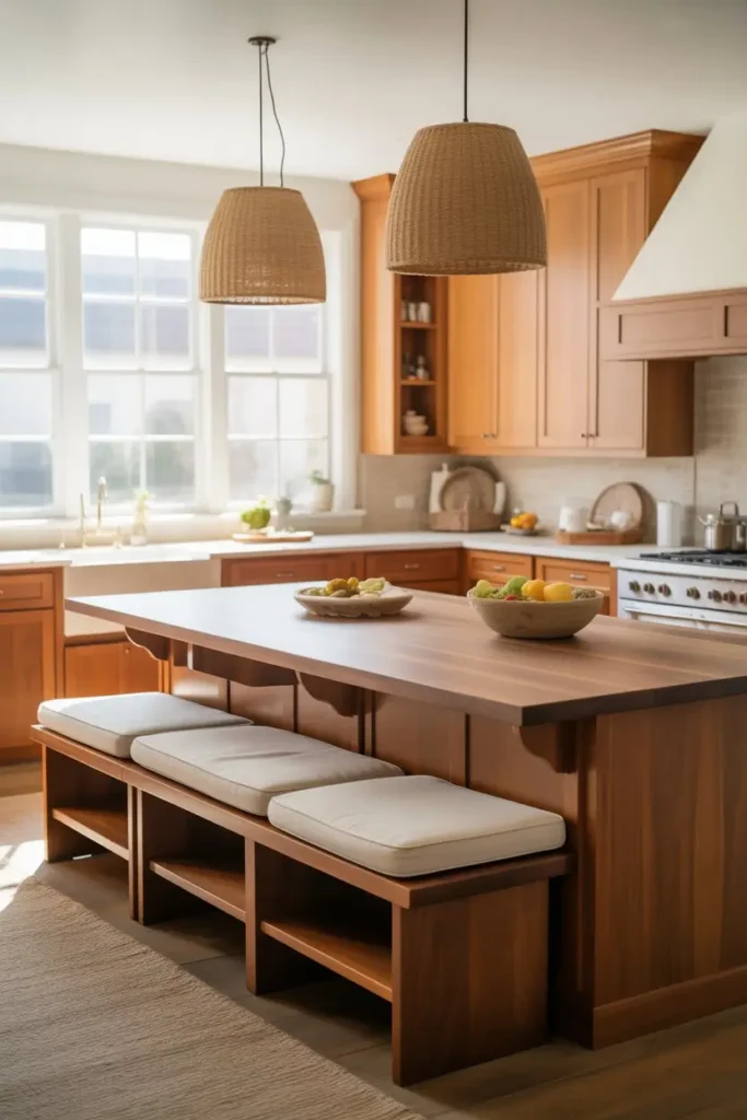 8. Kitchen Island With Built In Seating for Family Time