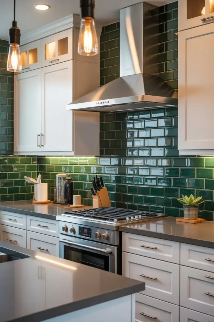 9. Bold Color Backsplash Ideas