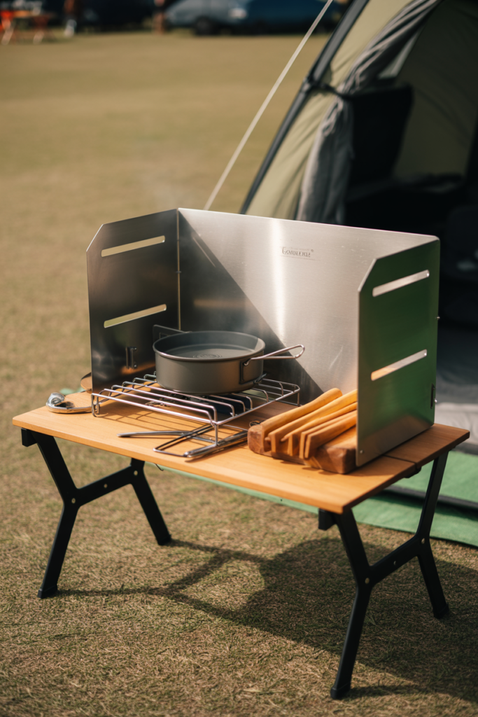 9. Camp Kitchen With Wind Protected Stove Area