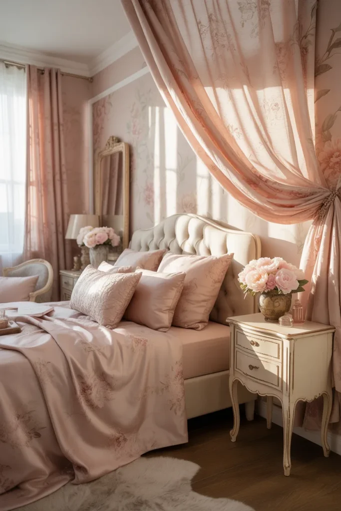 9. Feminine Floral Patterns in Curtains or Decor