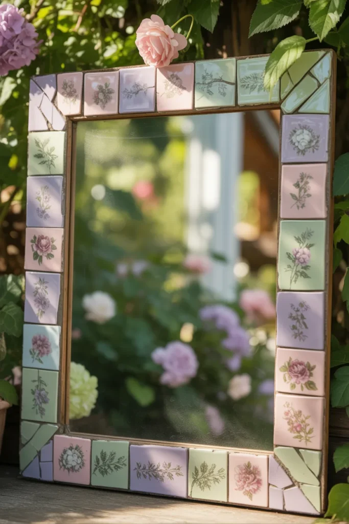 9. Mirrors Framed with Broken China Art