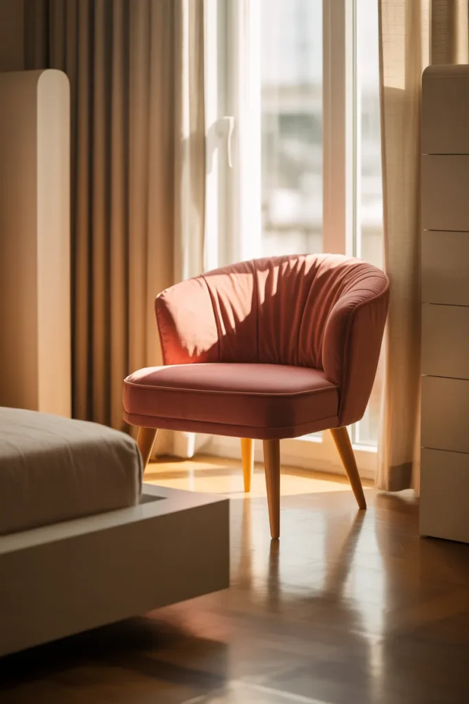 9. Rose Pink Accent Chairs or Benches