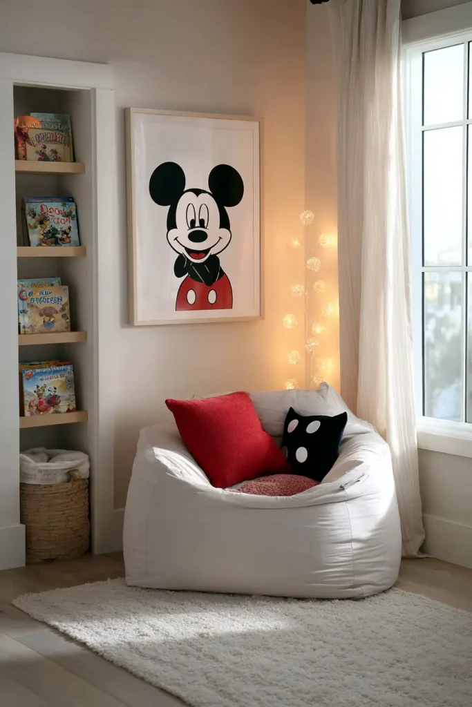 Mickey-Themed Reading Corner