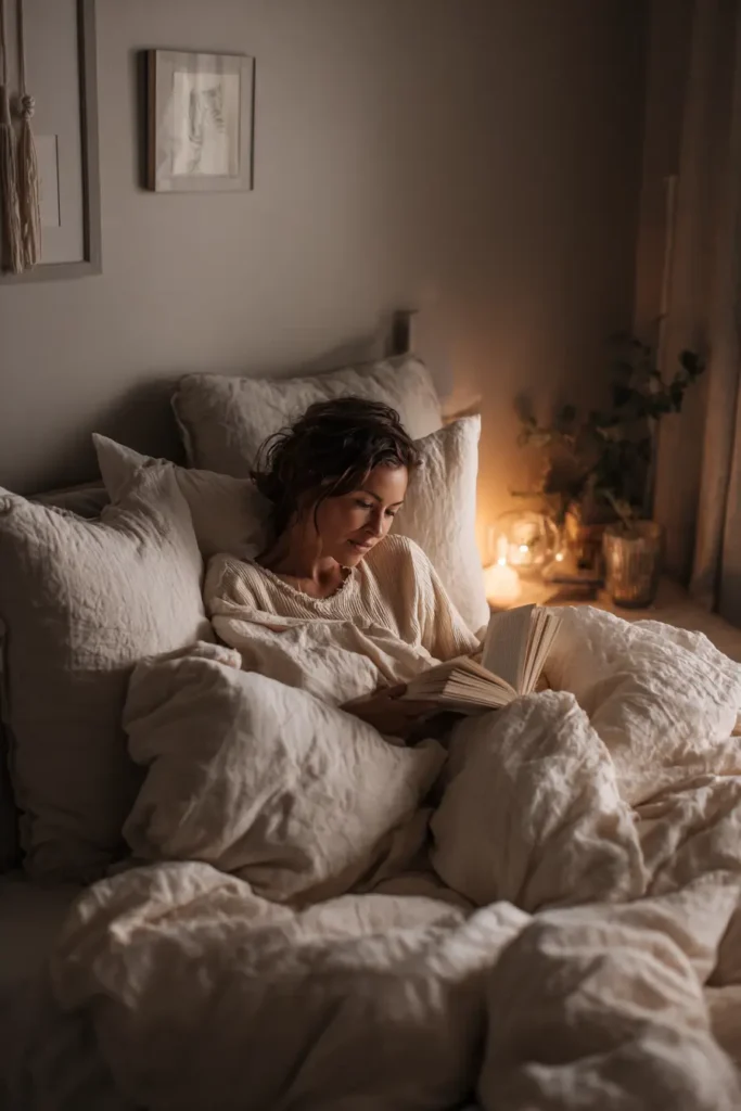 Reading-in-Bed Nighttime Photos