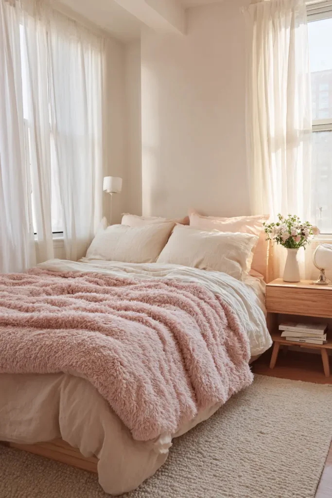 Soft Blush Pink Comforters for Calm Bedrooms
