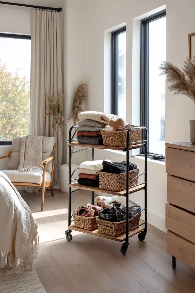 Stylish Utility Carts for Clothing Storage
