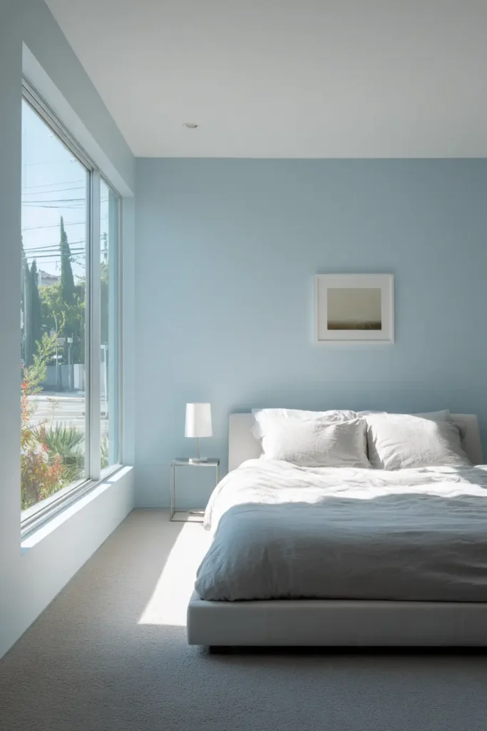 Blue Walls with Minimal Decor