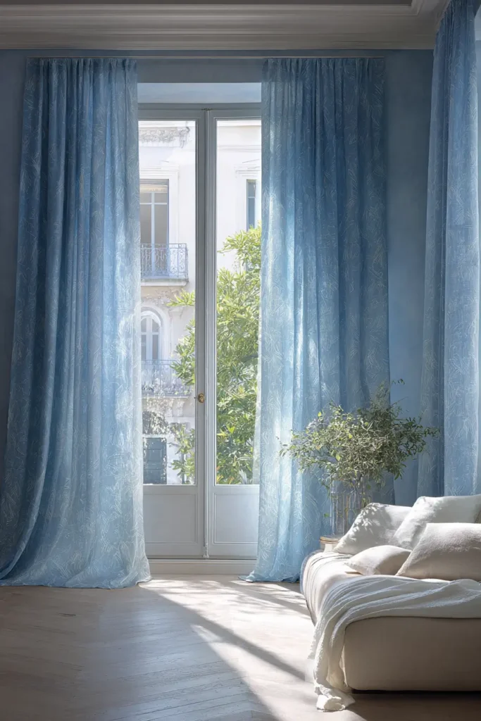 Blue Walls with Subtle Patterns