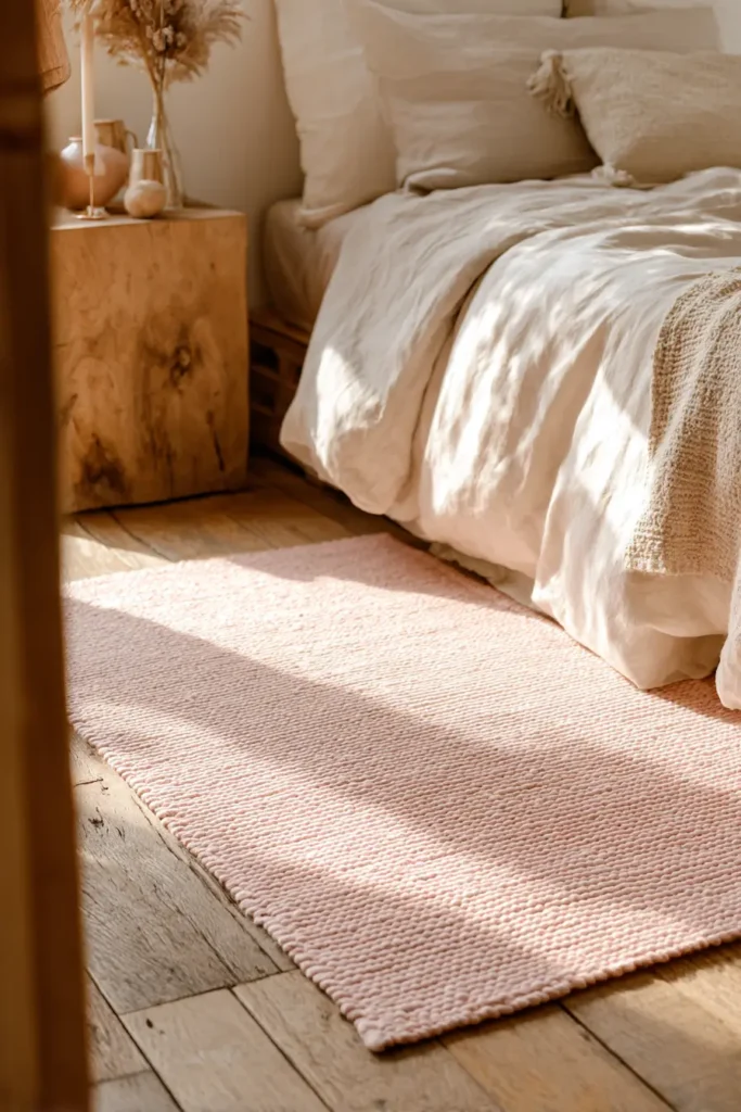 Blush Pink Rugs for Grounding