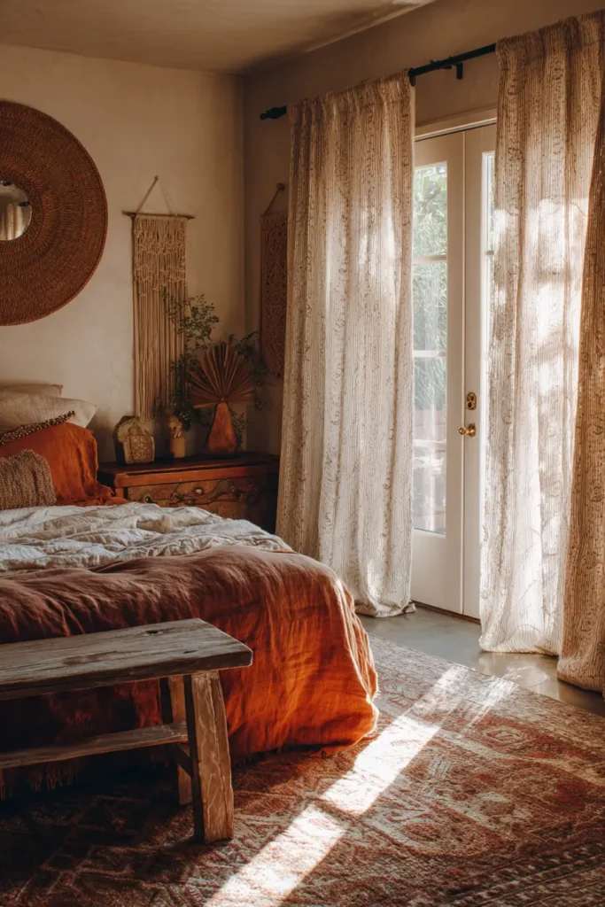 Boho-Style Curtains for Cozy Bedrooms