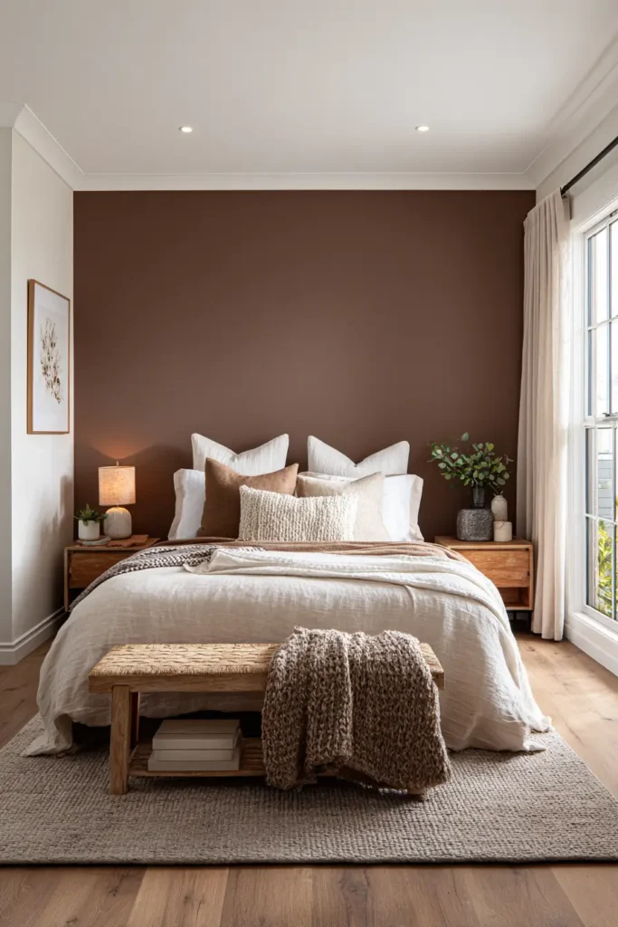 Brown Accent Walls That Add Subtle Drama