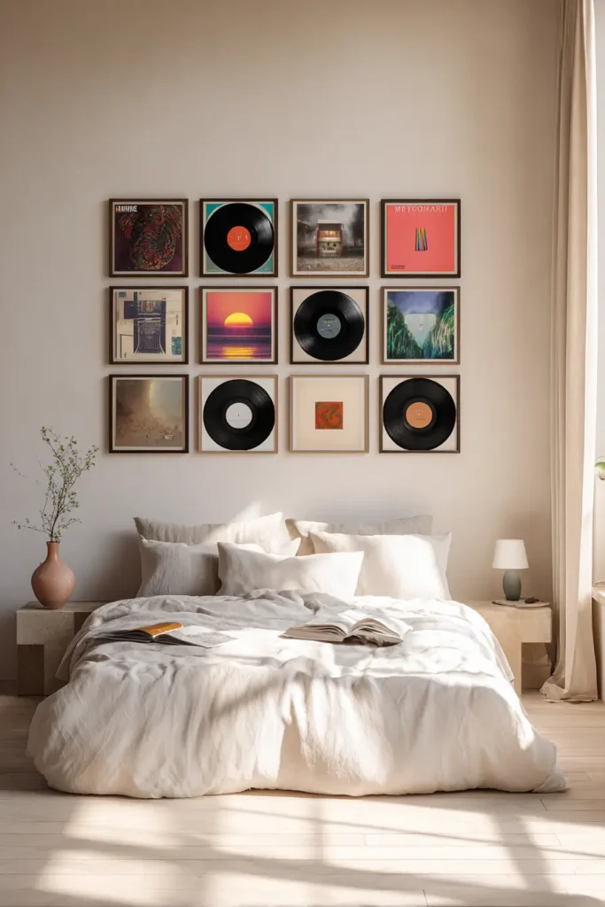 Classic Album Cover Grid Walls That Feel Calm and Organized