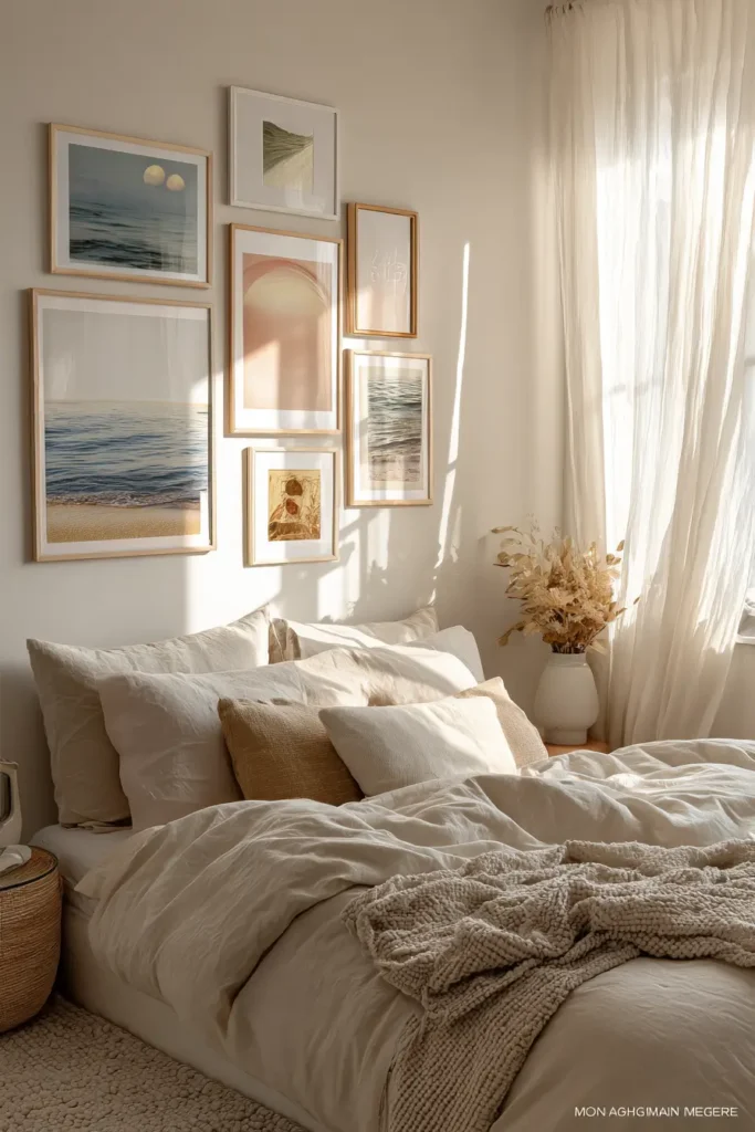 Color-Coordinated Album Cover Walls for Aesthetic Bedrooms