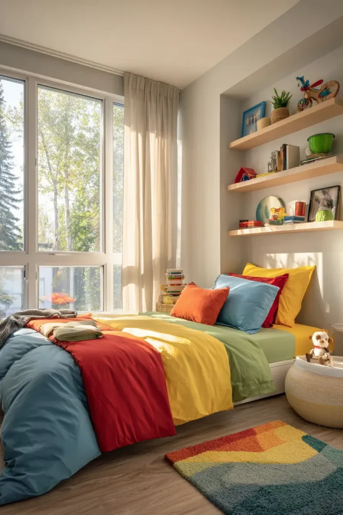 Colorful Bedroom That Feels Happy