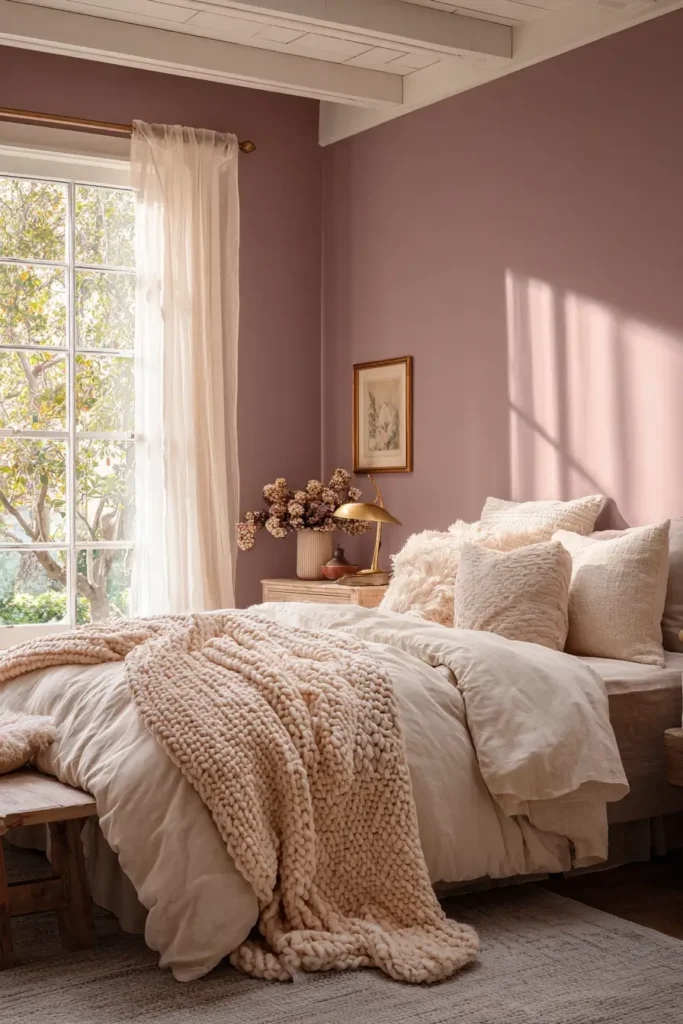 Dusty Rose Walls for Soft Romance