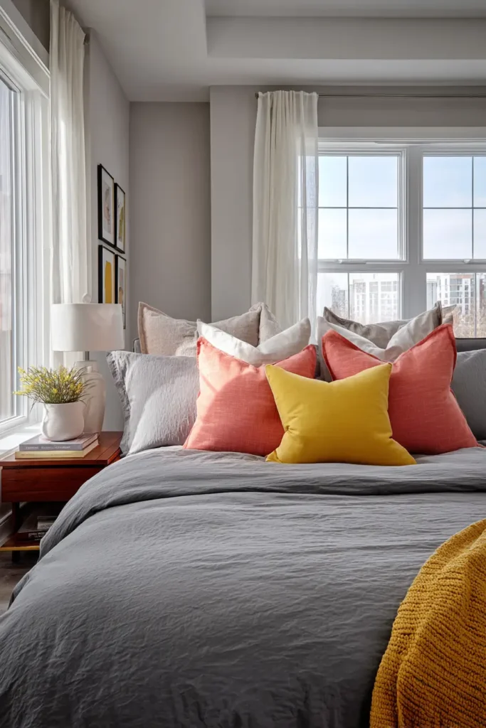 Gray Comforters for Transitional Bedrooms