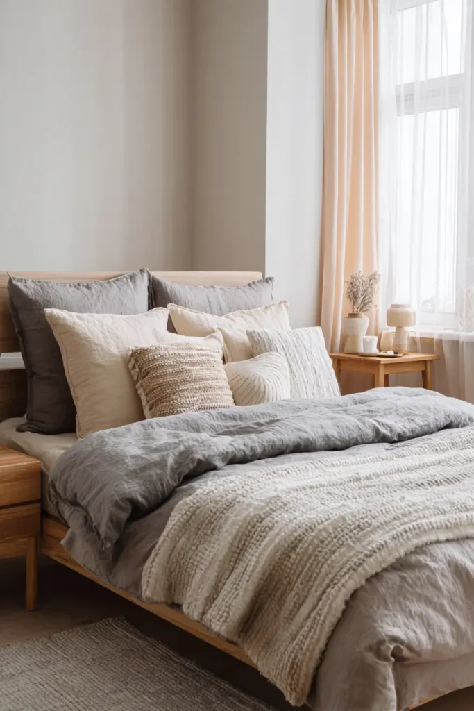 Gray Comforters with Bold Color Pops