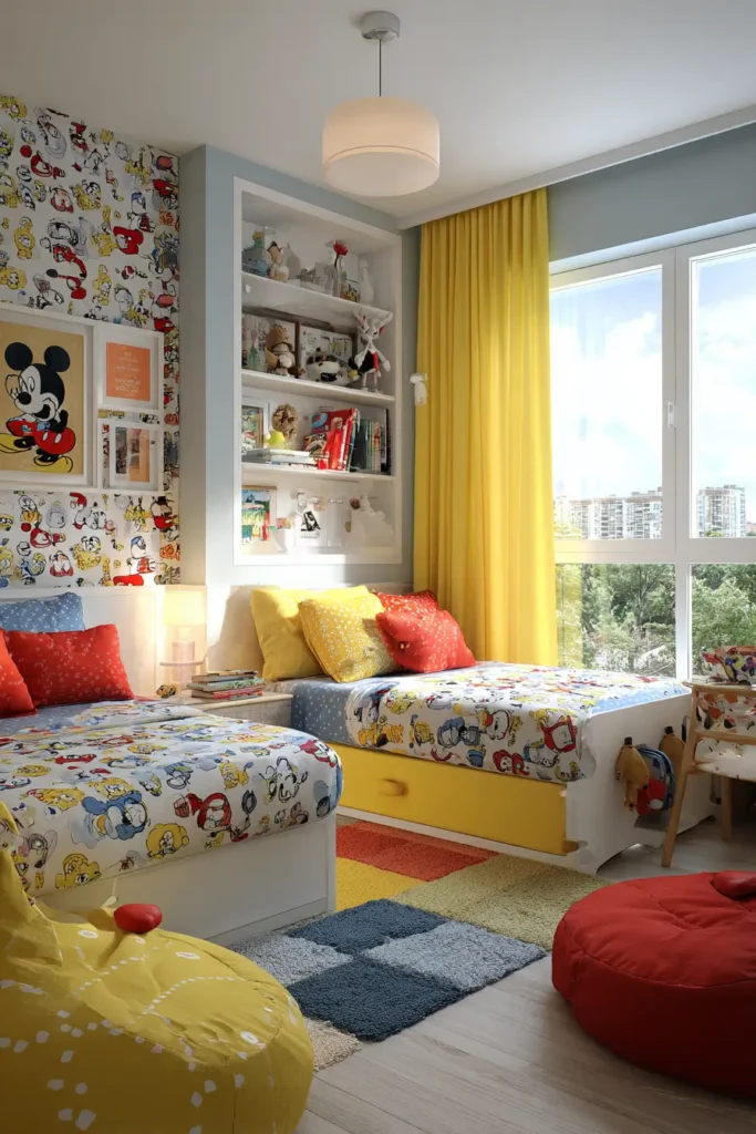 Kids Twin Bedrooms That Feel Playful