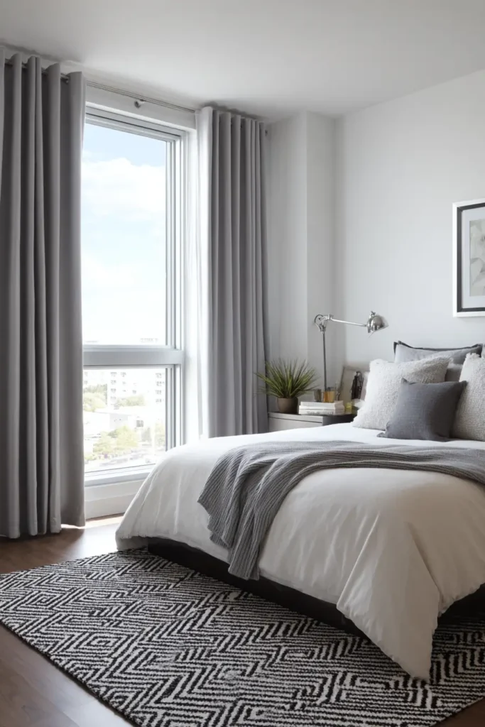 Light Gray Curtains for Modern Bedrooms