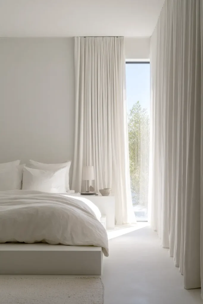 Minimalist Curtains for Simple Bedrooms