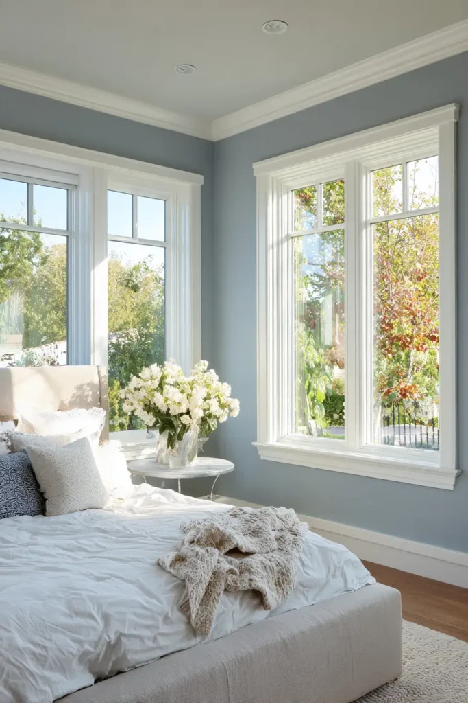 Muted Blue Walls for a Relaxed Look