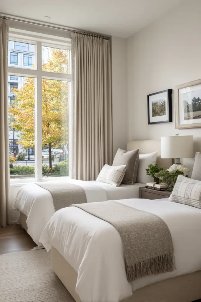 Neutral Twin Bedrooms for Timeless Style