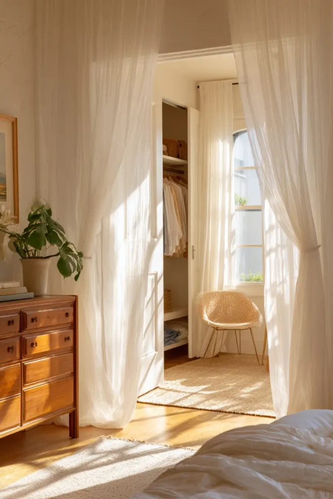 Sheer Curtains for Closet Doors That Feel Light