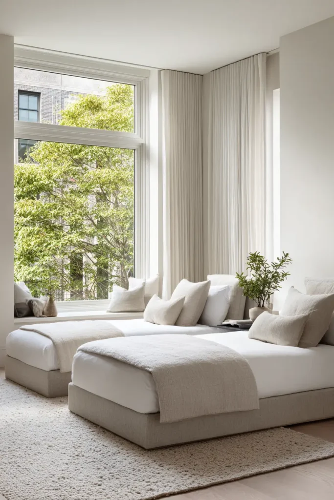 Side-by-Side Beds for Simple and Clean Designs