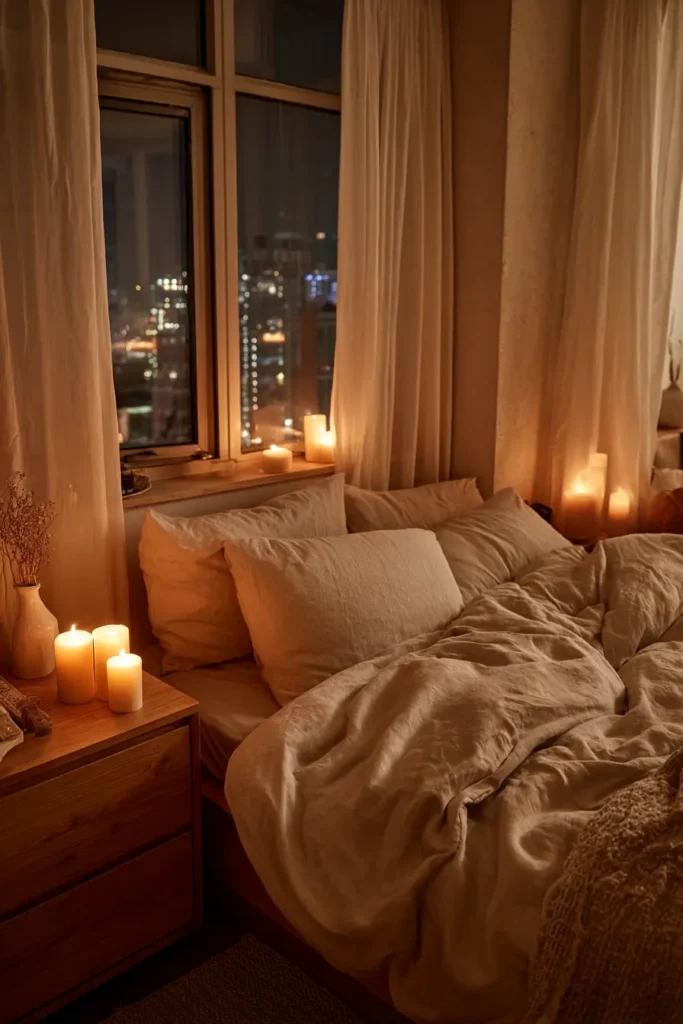Soft Candlelight That Sets a Romantic Mood
