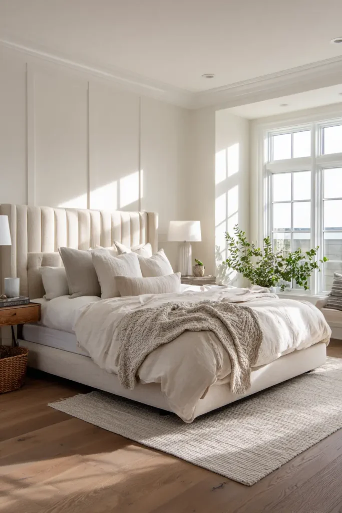 Soft Neutral Upholstered Beds for Timeless Style