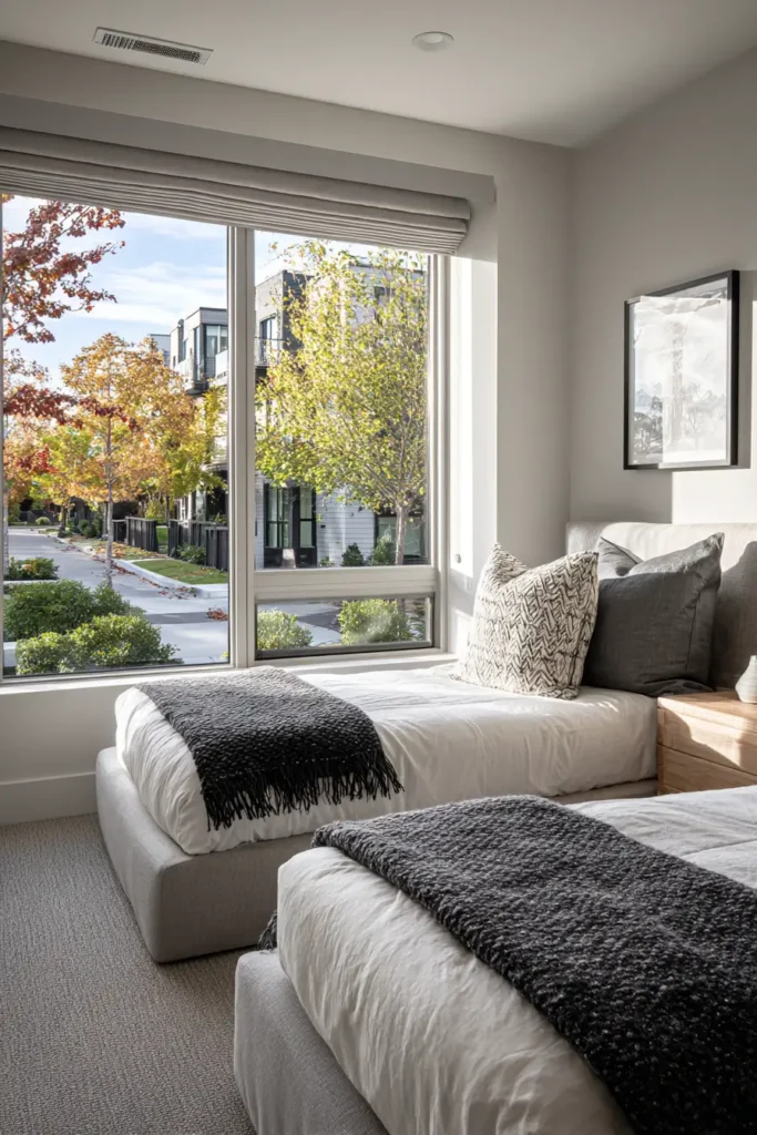 Teen Twin Bedrooms with Modern Aesthetic