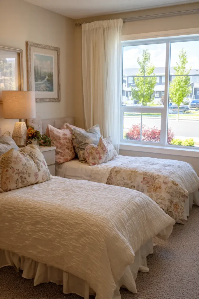 Twin Bedrooms with Subtle Personal Touches