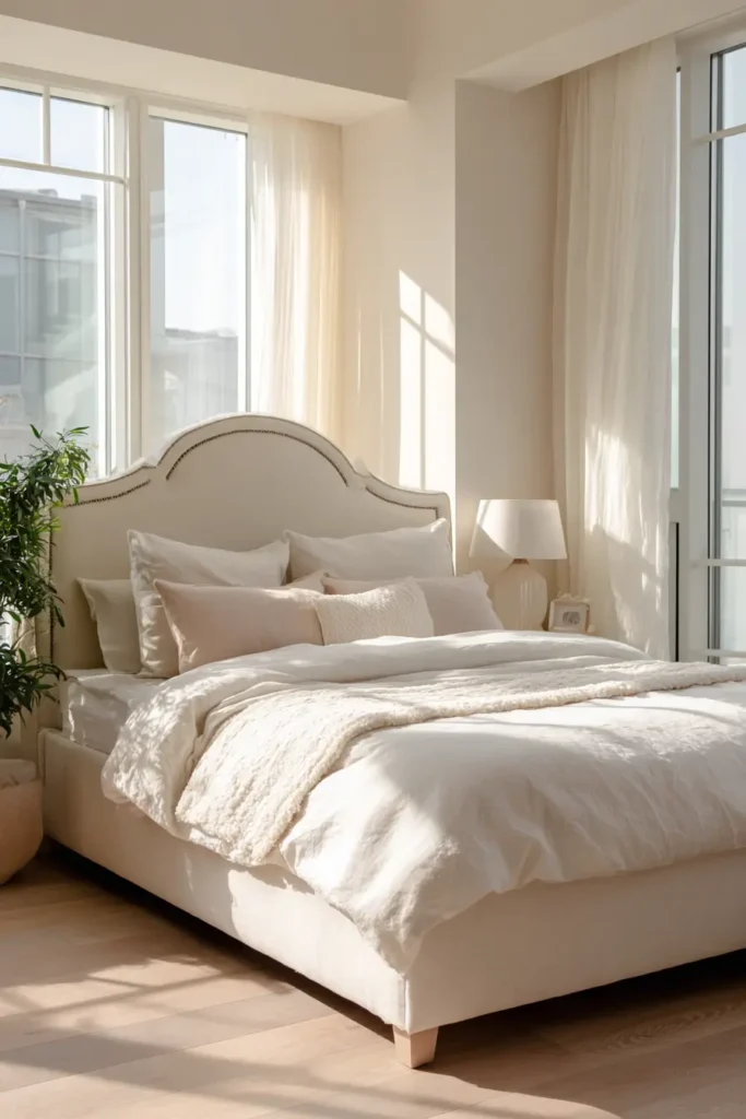 Upholstered Beds with Curved Headboards